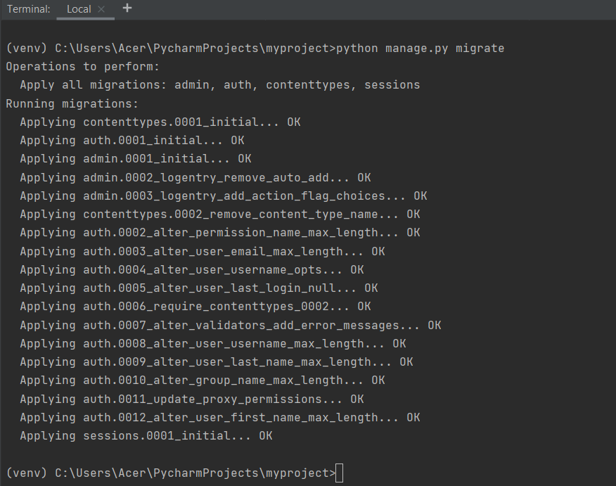 migration screenshot