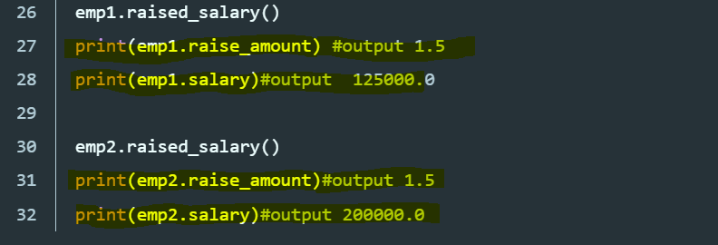 Class method to change raise amount