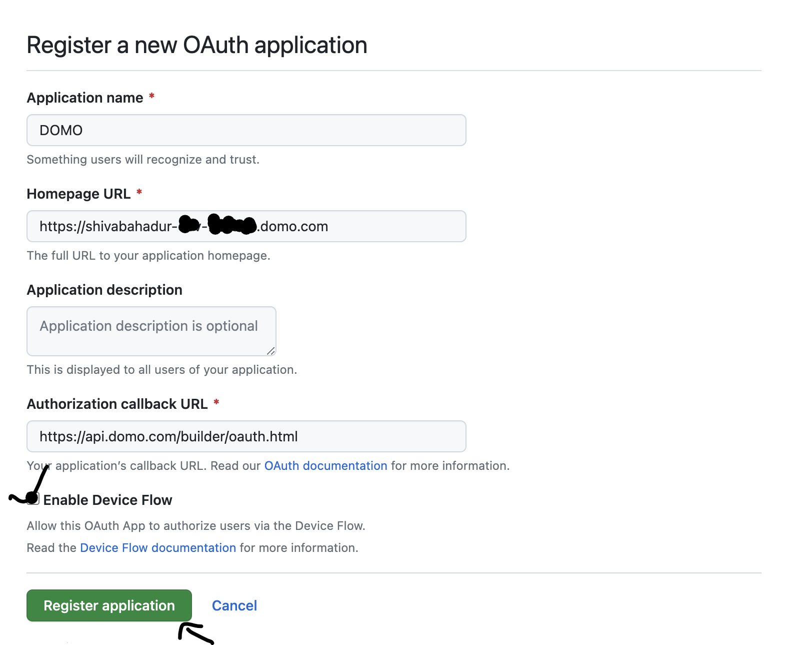 OAuth Application