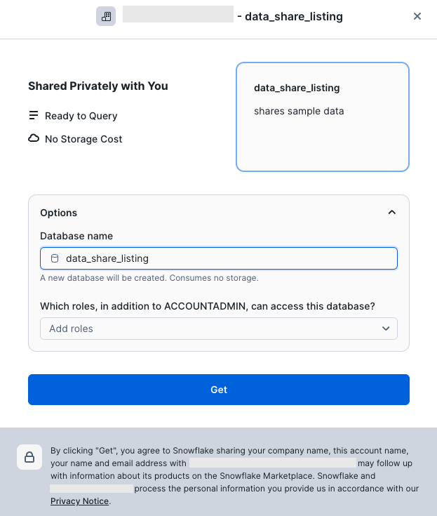 select db, schema and table