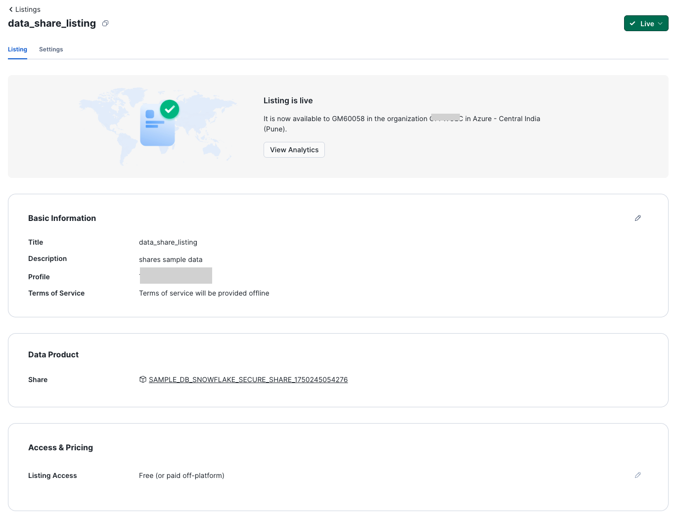 select db, schema and table